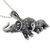 Garnet and marcasite pendant necklace, 'Glittering Elephants' - Garnet and Marcasite Elephant Pendant Necklace from Thailand (image 2f) thumbail