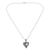 Marcasite pendant necklace, 'Natural Heart' - Marcasite Leaf Pendant Necklace from Thailand thumbail