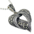 Marcasite pendant necklace, 'Natural Heart' - Marcasite Leaf Pendant Necklace from Thailand (image 2f) thumbail