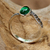 Onyx cocktail ring, 'Elusive Green' - Green Onyx and Marcasite Cocktail Ring from Thailand (image 2b) thumbail