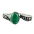 Onyx cocktail ring, 'Elusive Green' - Green Onyx and Marcasite Cocktail Ring from Thailand (image 2d) thumbail