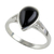 Onyx cocktail ring, 'Darkest Rain' - Onyx and Sterling Silver Cocktail Ring from Thailand thumbail