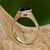 Onyx cocktail ring, 'Darkest Rain' - Onyx and Sterling Silver Cocktail Ring from Thailand (image 2b) thumbail