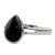 Onyx cocktail ring, 'Darkest Rain' - Onyx and Sterling Silver Cocktail Ring from Thailand (image 2e) thumbail