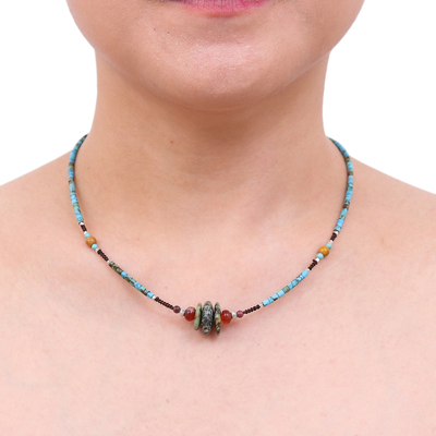 UNICEF Market | Fair Trade Multi Gemstone Beaded Necklace - Bohemian ...