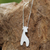 Sterling silver pendant necklace, 'Happy Giraffe' - Thai Handcrafted Sterling Silver Giraffe Pendant Necklace (image 2) thumbail