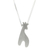 Sterling silver pendant necklace, 'Happy Giraffe' - Thai Handcrafted Sterling Silver Giraffe Pendant Necklace (image 2e) thumbail