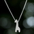 Sterling silver pendant necklace, 'Playful Giraffe' - Sterling Silver Giraffe Silhouette Pendant Necklace (image 2) thumbail