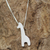 Sterling silver pendant necklace, 'Playful Giraffe' - Sterling Silver Giraffe Silhouette Pendant Necklace (image 2b) thumbail