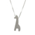 Sterling silver pendant necklace, 'Playful Giraffe' - Sterling Silver Giraffe Silhouette Pendant Necklace