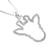 Sterling silver pendant necklace, 'Giraffe Shadow' - Sterling Silver Giraffe Face Pendant Necklace from Thailand (image 2f) thumbail