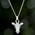 Sterling silver pendant necklace, 'Adorable Giraffe' - Modern Sterling Silver Giraffe Face Pendant Necklace (image 2) thumbail