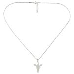 Sterling silver pendant necklace, 'Adorable Giraffe' - Modern Sterling Silver Giraffe Face Pendant Necklace
