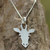 Sterling silver pendant necklace, 'Adorable Giraffe' - Modern Sterling Silver Giraffe Face Pendant Necklace (image 2b) thumbail