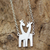 Sterling silver pendant necklace, 'Giraffe Love' - Sterling Silver Giraffe Pendant Necklace from Thailand (image 2b) thumbail