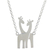 Sterling silver pendant necklace, 'Giraffe Love' - Sterling Silver Giraffe Pendant Necklace from Thailand (image 2e) thumbail