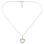 Peridot pendant necklace, 'Happy Heart in Love' - Thai Sterling Silver and Peridot Heart Pendant Necklace thumbail