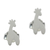 Sterling silver button earrings, 'Happy Giraffes' - Sterling Silver Giraffe Button Earrings from Thailand (image 2e) thumbail