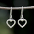 Peridot dangle earrings, 'Happy Hearts in Love' - Peridot and Sterling Silver Heart Earrings from Thailand thumbail