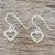Peridot dangle earrings, 'Happy Hearts in Love' - Peridot and Sterling Silver Heart Earrings from Thailand (image 2b) thumbail