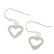 Peridot dangle earrings, 'Happy Hearts in Love' - Peridot and Sterling Silver Heart Earrings from Thailand (image 2d) thumbail