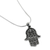 Sterling silver pendant necklace, 'Hamsa Charm' - Handcrafted Thai Sterling Silver Hamsa Pendant Necklace (image 2e) thumbail