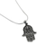 Sterling silver pendant necklace, 'Hamsa Charm' - Handcrafted Thai Sterling Silver Hamsa Pendant Necklace