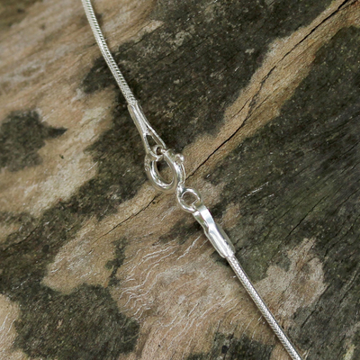 Sterling silver pendant necklace, 'Ganesha Companion' - Sterling Silver Ganesha Pendant Necklace from Thailand
