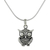 Anhänger-Halskette aus Sterlingsilber, 'Owl Companion' (Eulen-Begleiter) - Eulenanhänger-Halskette aus Sterlingsilber aus Thailand