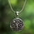 Sterling silver pendant necklace, 'Tree by Day and Night' - Sterling Silver Tree Pendant Necklace from Thailand thumbail