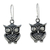 Sterling silver dangle earrings, 'Owl Companion' - Sterling Silver Owl Dangle Earrings from Thailand
