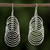 Sterling silver dangle earrings, 'Rippling Waves' - Sterling Silver Circle Motif Dangle Earrings from Thailand