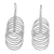Sterling silver dangle earrings, 'Rippling Waves' - Sterling Silver Circle Motif Dangle Earrings from Thailand