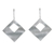 Sterling silver dangle earrings, 'Window View' - Sterling Silver Diamond Shaped Dangle Earrings from Thailand thumbail