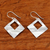 Sterling silver dangle earrings, 'Window View' - Sterling Silver Diamond Shaped Dangle Earrings from Thailand (image 2c) thumbail
