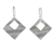 Sterling silver dangle earrings, 'Window View' - Sterling Silver Diamond Shaped Dangle Earrings from Thailand (image 2d) thumbail
