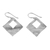 Sterling silver dangle earrings, 'Window View' - Sterling Silver Diamond Shaped Dangle Earrings from Thailand (image 2e) thumbail