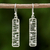 Sterling silver dangle earrings, 'Chiang Mai River' - Sterling Silver Rectangular Wire Thai Dangle Earrings (image 2) thumbail