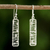 Sterling silver dangle earrings, 'Chiang Mai River' - Sterling Silver Rectangular Wire Thai Dangle Earrings (image 2b) thumbail