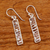 Sterling silver dangle earrings, 'Chiang Mai River' - Sterling Silver Rectangular Wire Thai Dangle Earrings