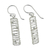 Sterling silver dangle earrings, 'Chiang Mai River' - Sterling Silver Rectangular Wire Thai Dangle Earrings (image 2d) thumbail