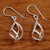 Sterling silver dangle earrings, 'Elegant Helix' - Sterling Silver Helix Dangle Earrings from Thailand (image 2c) thumbail
