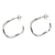 Sterling silver half-hoop earrings, 'Shining Twist' - Sterling Silver Half-Hoop Earrings from Thailand