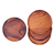 Wood plates, 'Natural Discs' (set of 4) - 4 Natural Wood Round 10" Plates Hand Crafted in Thailand (image 2a) thumbail