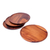 Wood plates, 'Natural Discs' (set of 4) - 4 Natural Wood Round 10" Plates Hand Crafted in Thailand (image 2e) thumbail