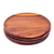 Holzteller, (4er-Set) - 4 runde 10"-Teller aus Naturholz, handgefertigt in Thailand