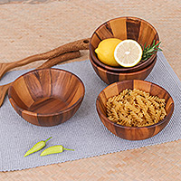 Featured review for Small wood bowls, Snacktime