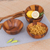 Small wood bowls, 'Snacktime' - Small Raintree Wood Snack Bowls from Thailand (Set of 4) thumbail