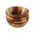 Small wood bowls, 'Snacktime' - Small Raintree Wood Snack Bowls from Thailand (Set of 4) (image 2e) thumbail