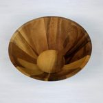 Wood serving bowl, 'Conical Nature' (1 quart) - 1 Quart Serving Bowl in Natural Wood Handmade in Thailand